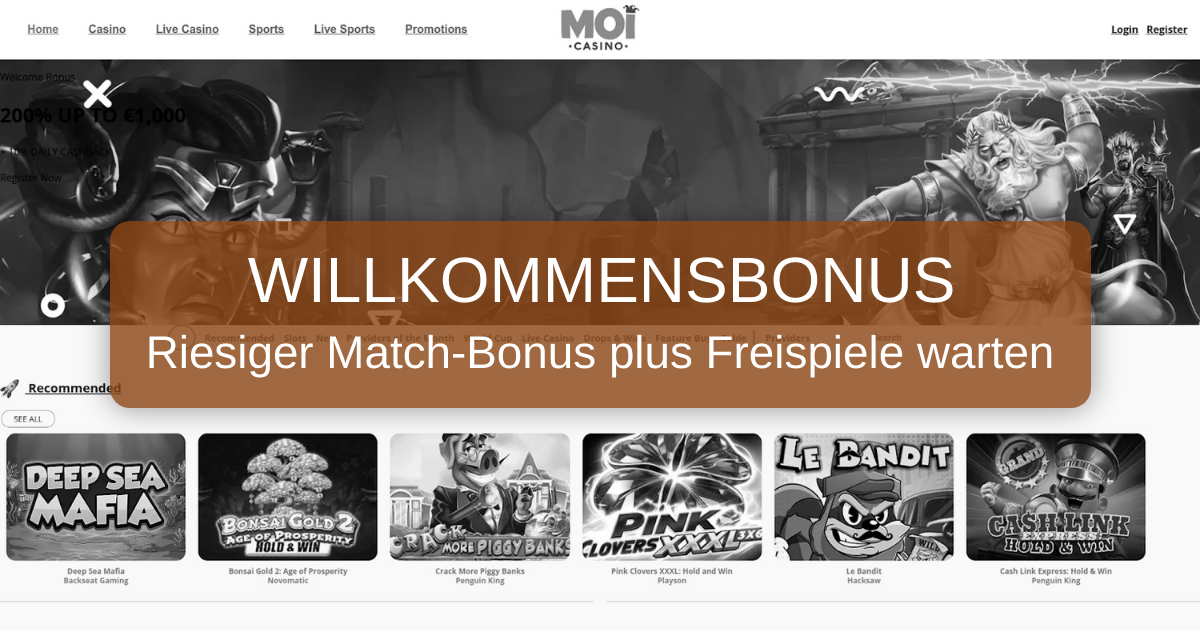 Moi Casino - Offizielle Website mit Willkommensbonus